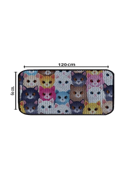 Aktunç Elekli Tuvalet Desenli Önü Kedi Kumu Paspası 60x120 Cm Desen 10