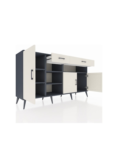 Hyperion Konsol 5 Raflı 2 Çekmeceli 3 Kapaklı 176x44x99 Antrasit- Antrasit-aytaşı Hyperion Konsol 5 Raflı 2 Çekmeceli 3 Kapaklı 176x44x99 Antrasit- Antrasit-aytaşı