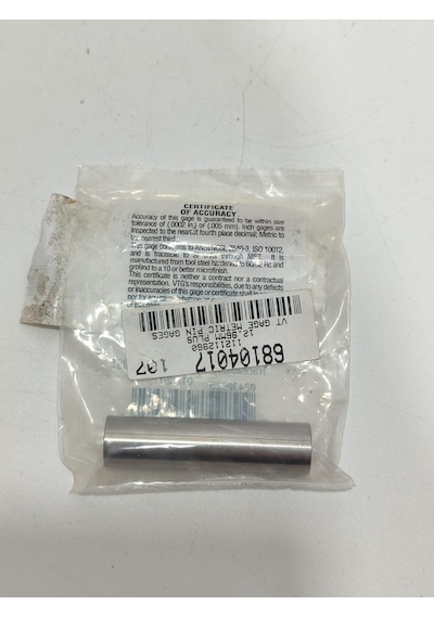 Vermont Gage Çelik Pin Kontrol Eşi 12,96mm