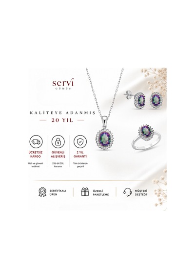 Servi 925 Ayar Gümüş Oval Anturaj Set-31 89030834