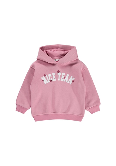 Civil Girls Nice Team Baskılı 2-5 Yaş Sweatshirt - Pembe Gül Kurusu