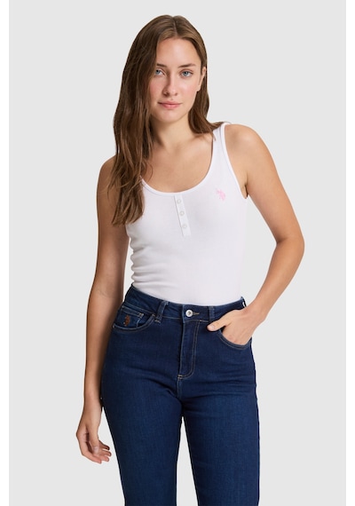 U.S. Polo Assn. U.s. Polo Assn. Kadın Beyaz Tişört Basic 50321790-vr013