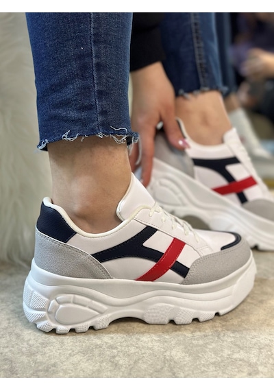 Günlük Kadın Sneaker Kalın Yüksek Taban Bağcıklı Rahat Tiger Şeritli Spor Ayakkabı 032 11-taş Laci Kırmızı Günlük Kadın Sneaker Kalın Yüksek Taban Bağcıklı Rahat Tiger Şeritli Spor Ayakkabı 032 11-taş Laci Kırmızı