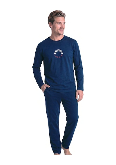 Pierre Cardin 6155 Erkek Uzun Kollu Bisiklet Yaka Pijama Takımı -lacivert