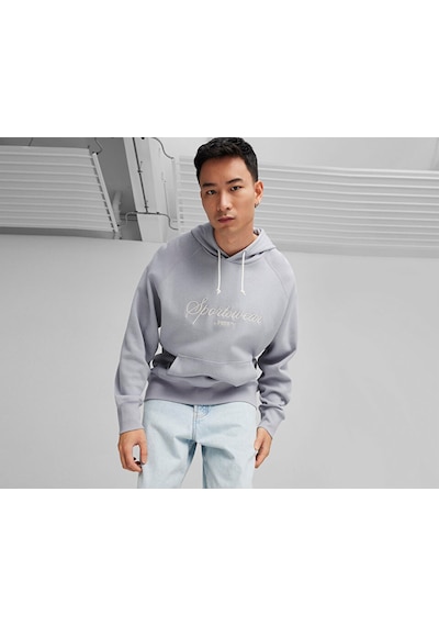 Puma Classics+ Hoodie Erkek Günlük Sweatshirts 62427563 Gri 62427563 Gri