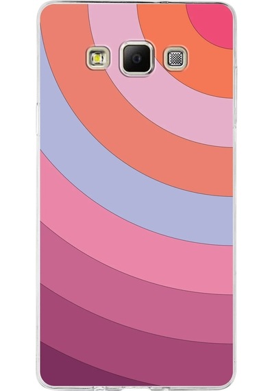 Samsung Galaxy Uyumlu A7 Kapak Renk Cümbüşü Tasarımlı Şeffaf Silikon Kılıf