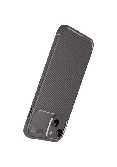 Newface - 152 - Apple iPhone Uyumlu 15 Kılıf Auto Focus Karbon Kapak - Glblseme - - Gri