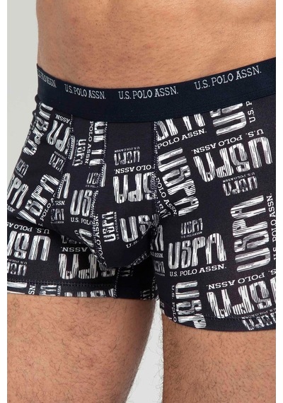 U.S. Polo Assn. Erkek Gri Melanj - Lacivert 2 Li Boxer 80350
