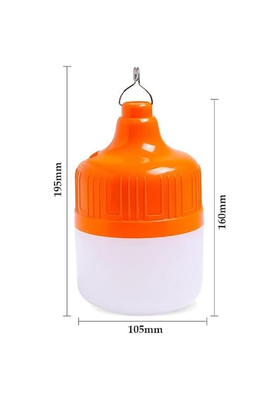 Ledx Ln-or100g 100 Watt Type-c Şarjlı Taşınabilir Asma Kancalı Kamp Çadır Lambası 6500k 1200mah 3 Modlu Abs Malzeme Şeffaf
