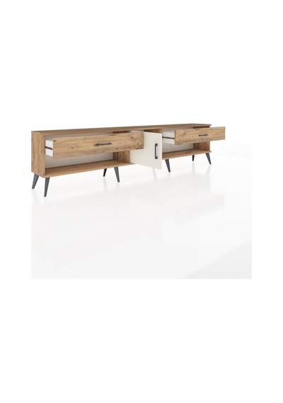 Arges Tv Ünitesi Tek Raflı 2 Çekmeceli Tek Kapaklı 220x30x51 Çam-aytaşı/çam Aytası/atlas Çam - Atlas Çam Arges Tv Ünitesi Tek Raflı 2 Çekmeceli Tek Kapaklı 220x30x51 Çam-aytaşı/çam Aytası/atlas Çam - Atlas Çam