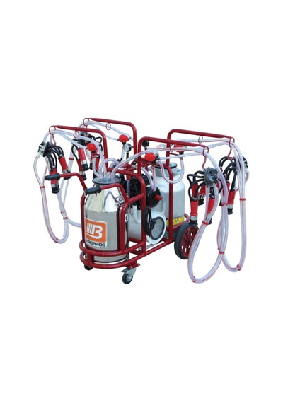 Bartech Universal Kuru Pompa Dörtlü Süt Sağım Makinesi 80 L Ahtapot Model Paslanmaz Güğüm