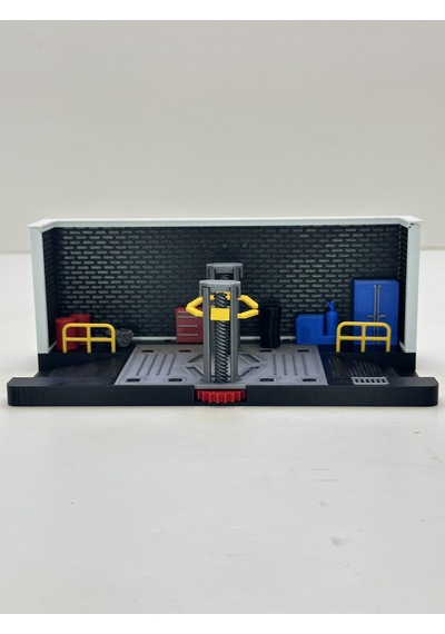 3d Baskı 1/64 Ölçekli Tamirhane Bina Tasarımlı Diorama Araç Sergileme Garajı