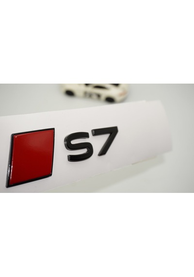 Dk Tuning S7 2025+ Bagaj Siyah Kırmızı Yazı Logo Arma Audi İle Uyumlu Bagaj Arma