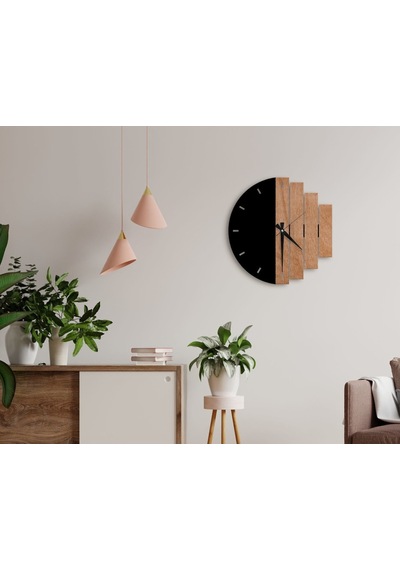 Bk Home Dekoratif 45Cm Ahşap Duvar Saati-80