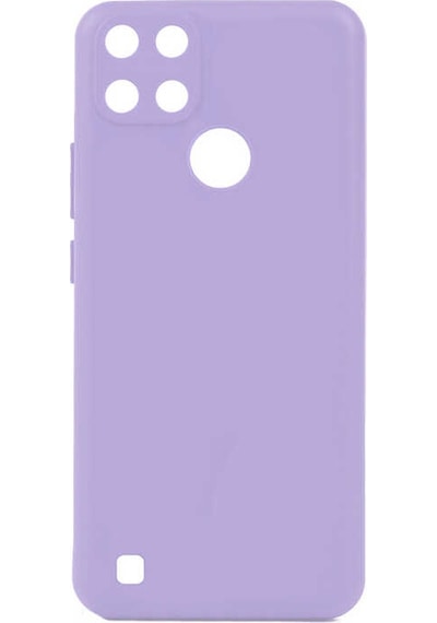 Noktaks - Realme Uyumlu Realme C21y - Kılıf Mat Soft Esnek Biye Silikon - Lila T19648 Lila