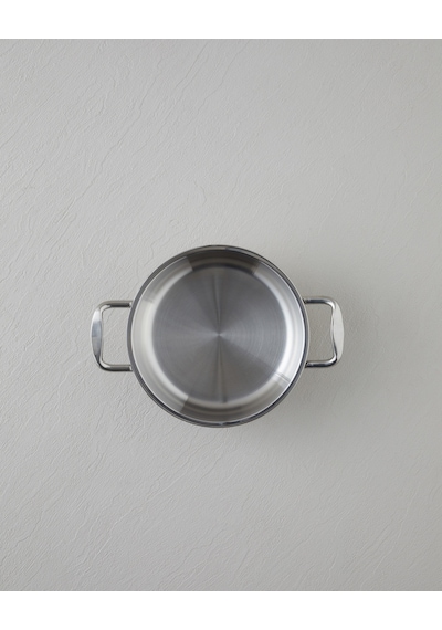 English Home Glow Çelik Cam Kapaklı Sahan 14x5 Cm Silver Silver