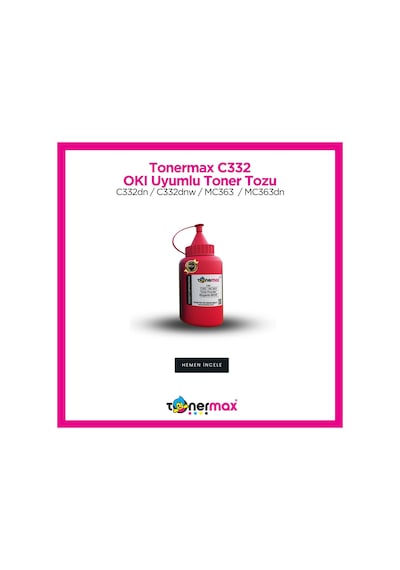 Uyumlu Tonermax Oki 46508734 Kırmızı Toner Tozu / C332 / Mc363
