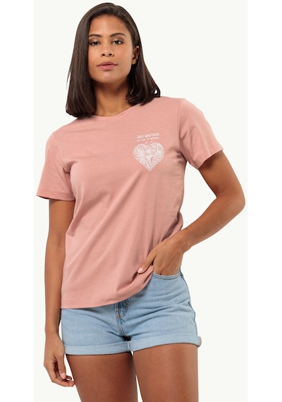 Jack Wolfskin Discover Heart Kadın Tişört C-jac809701b30wo0 Pembe