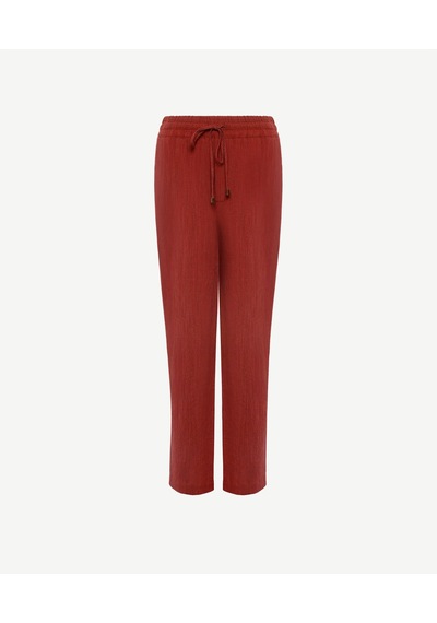 Yargıcı Beli Bağlama Detaylı Pantolon 25ykpn3070x 085 Kiremit