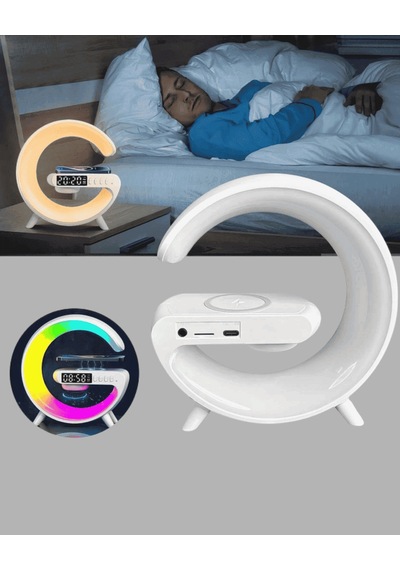 Kablosuz Şarjlı Başucu Gece Lambası, Bluetooth Ses Sistemi İçin Tasarlanmış Çok Renkli