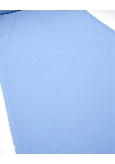 Açık Mavi Renkte 220gr/m2 Dökümlü Yumuşak Suzanna Krep Kumaş Elbiselik & Bluzluk 150x225cm-12628