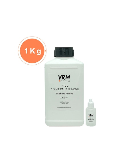 VRM Rtv-2 Kalıp Silikonu 1. Sınıf Pembe (10 Shore) 1 KG