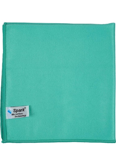 3 Adet Spark Kristal Mikrofiber Cam Silme Bezi Ve Genel Temizlik & Kurulama Bezi 40x40 Cm. Yeşil