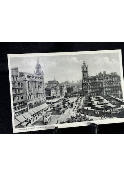 İngiltere Post Card Princes Street Edinburgh 1930-1950'li Yıllarından