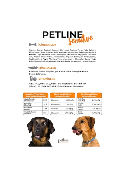 Petline Sensitive Skin & Coat Deri ve Tüy Sağlığı İçin Somonlu Yetişkin Kuru Köpek Maması 2 x 3 KG