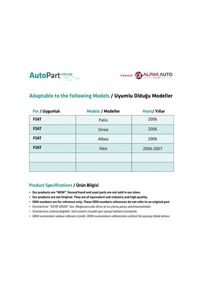 Fiat Palio, Sinea, Albea, İdea İçin Vites Topuzu- 5 Vites Diğer