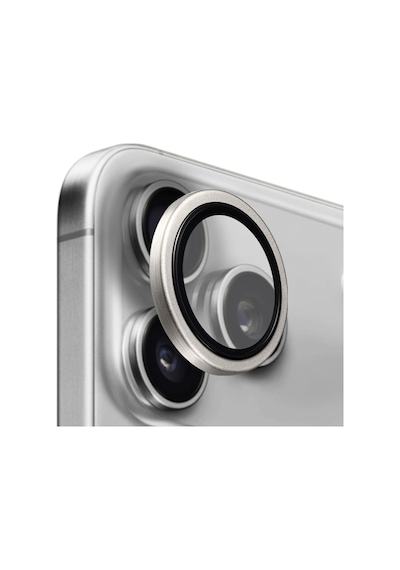 Buff Apple Uyumlu iPhone 17 Pro Max Metal Kamera Lens Koruyucu Silver Gümüş