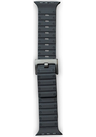 Gld-spt- Newface Apple Uyumlu Watch 42mm Magnus Mıknatıslı Silikon Kordon - Siyah
