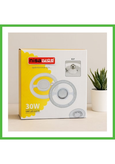 Vaveni 30w E27 Led Ampul 6500k 2700 Lumen Simit Model Mika Kristal Plastik Cam Arz Standart