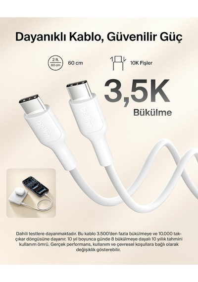 Boostcharge 10000 Mah İnce Manyetik Stantlı Power Bank, Beyaz