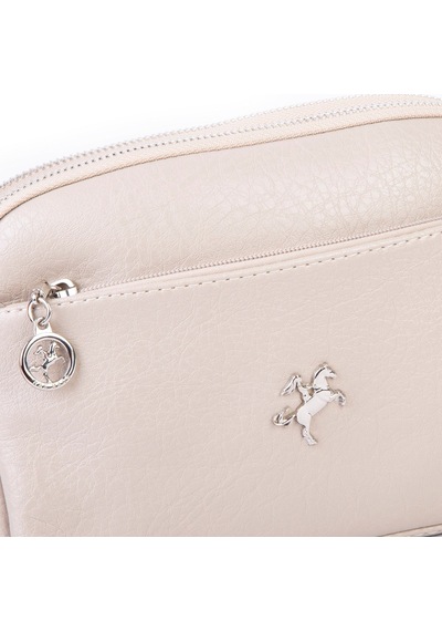 Nas Bag Kadın Günlük Sade Şık Çok Gözlü Çapraz Çanta 23x14 Cm Kum Victoria