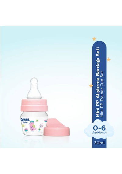Wee Baby Mini Pp Alıştırma Bardağı Seti 30 ML Pembe