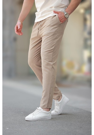 Madmext Bej Regular Fit Erkek Pantolon E6572