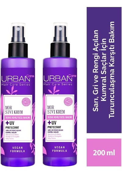 Urban Care Turunculaşma Karşıtı Vegan Mor Sıvı Saç Kremi 2 x 200 ML
