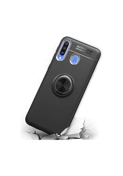 Samsung Uyumlu Galaxy A20s Kılıf Zore Ravel Silikon Kapak Siyah