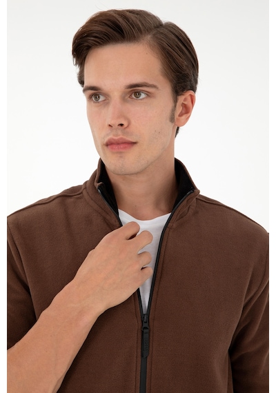 U.S. Polo Assn.  Erkek Kahverengi Basic Polar Hırka 50298066-VR029