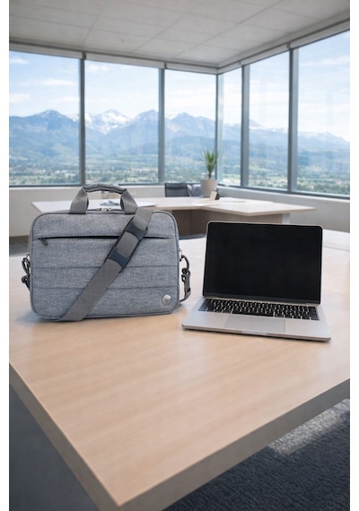 Plm Canyoncase 13 İnç Laptop Dizüstü Bilgisayar Evrak Çanta-gri