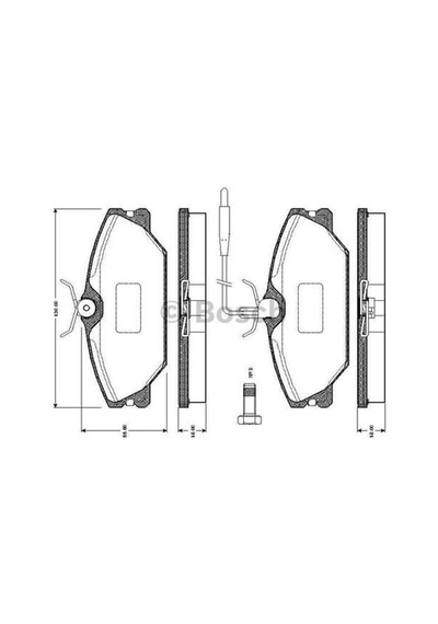 BOSCH 986461765 Fren Balatası Ön Fişli Megane I 95- Laguna I 94- Safrane