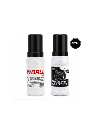World W-26 Boya Specıal Paınt For Leathers 100ml Çanta Siyah Deri Mont Sıvı Likit - 12'li Paket Diğer