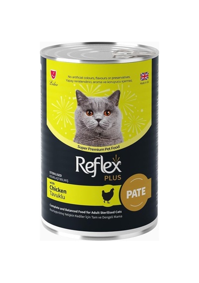Reflex Plus Et Parçacıklı Tavuklu Kısırlaştırılmış Kedi Maması 395 G