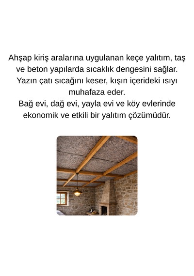 Tavan Yalıtım Keçesi 200 2500 50 Metre Kare
