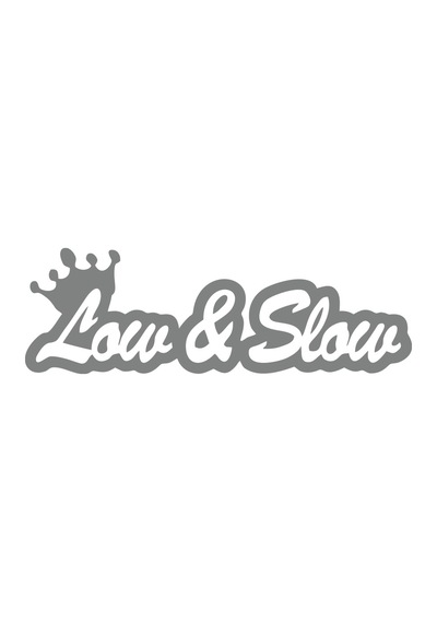 Low&slow Araba Sticker 17x17 Cm Gri