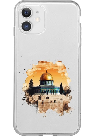 Apple Uyumlu iPhone 11 Mescid-i Aksa Tasarımlı Baskılı Silikon Kılıf Renkli