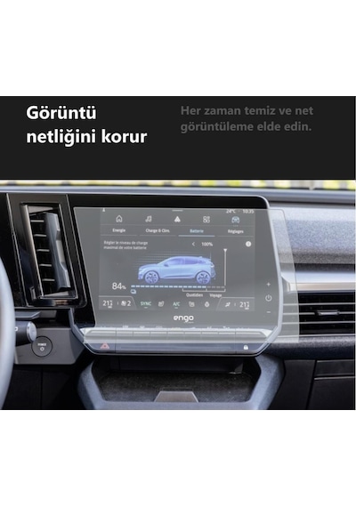 Renault Megane E Tech Multimedya Mat Ekran Koruyucu 9 İnç