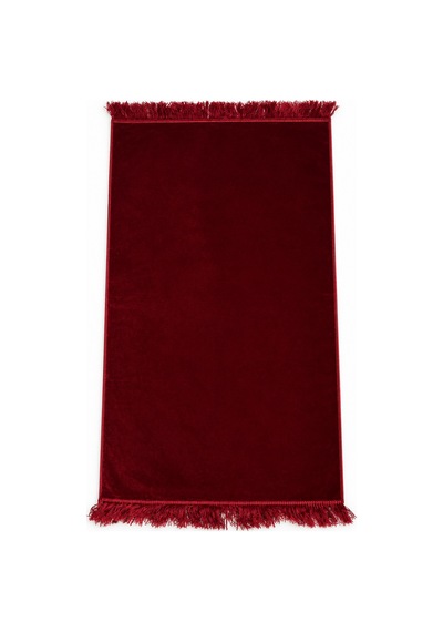 Düz Velur Kadife Seccade 70x110 Cm Bordo