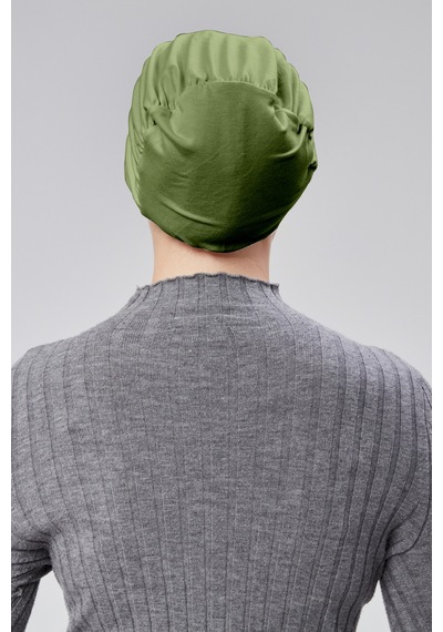 Sonbaharmoda Kadın Tesettür Hazır Pratik Geçmeli Bone Lastikli Kaymaz Fıstık Yeşili Mint Yeşili